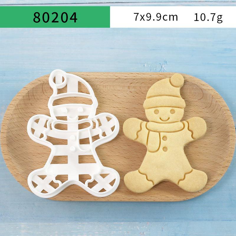 3/1pcs Christmas Gingerbread Cookie Cutter Gingerbread Man Skull Candy Biscuits Baking Mould For Xmas Halloween Party Cake Decor