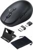 SANWA DIRECT Rechargeable Bluetooth 5 Buttons DPI Smartphone Stand Pouch Mouse, Quiet, Type-C/Type-A, (Back/Forward Buttons), Switching, & Included,