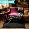 1PC Custom Name Blanket Cleveland football Flannel blankets Patterns Throw Blanket All-Season Soft Gift for Couch, Bed, Camping, Birthday gifts