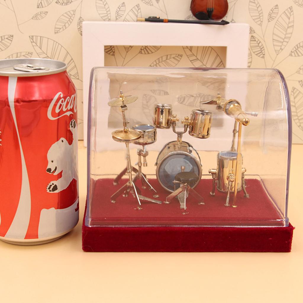 Mini Drum Set Model Display Ornaments Decoration Miniature Musical Instrument Set For Collection