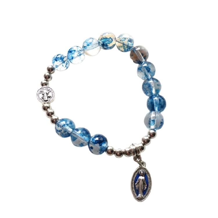 Adjustable Crosses Charm Beads Bracelets Fashionable Religious Jewelry for Men and Women