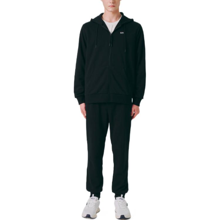 Fila Knitted Sweatpants Unisex Black Moderate Cuffed Pants FS2FPE3102X-BLK