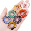 30mm Five-Petal Flower Crystal Pendant Polished Eco-Friendly Antique DIY Wedding Necklace Earrings Hollow Plum Blossom Jewelry