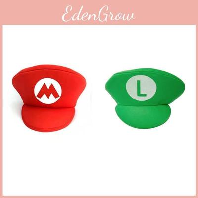 Unisex Super Mario Luigi Bros Cosplay Hat For Adults And Kids Halloween Costume Props