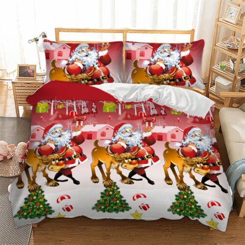 

Рождественский узор, пододеяльник, комплект постельного белья Doona, двойной комплект постельного белья размера «queen-size» Single 135x200cm