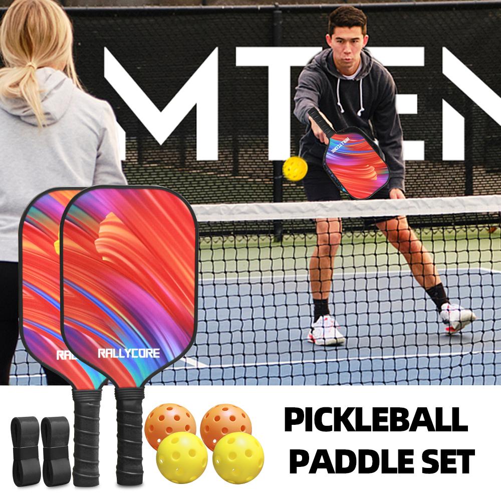 Pickleball Paddles Set USAPA Compliant Fiberglass Surface Enhanced Power with Pickleball Bag Best Gift for Beginners