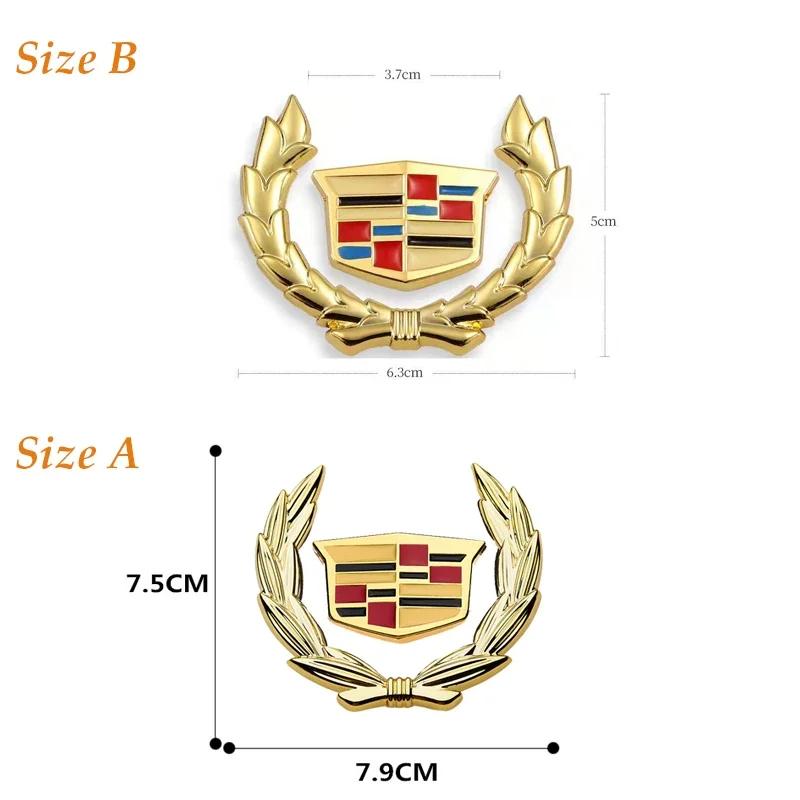 3D Metall für Cadillac Escalade CTS CT5 XT5 XTS XLR BLS SLS STS ATS XT4 CT4 2025 Auto Karosserie Heckscheibe Seitenaufkleber Emblem Abziehbilder