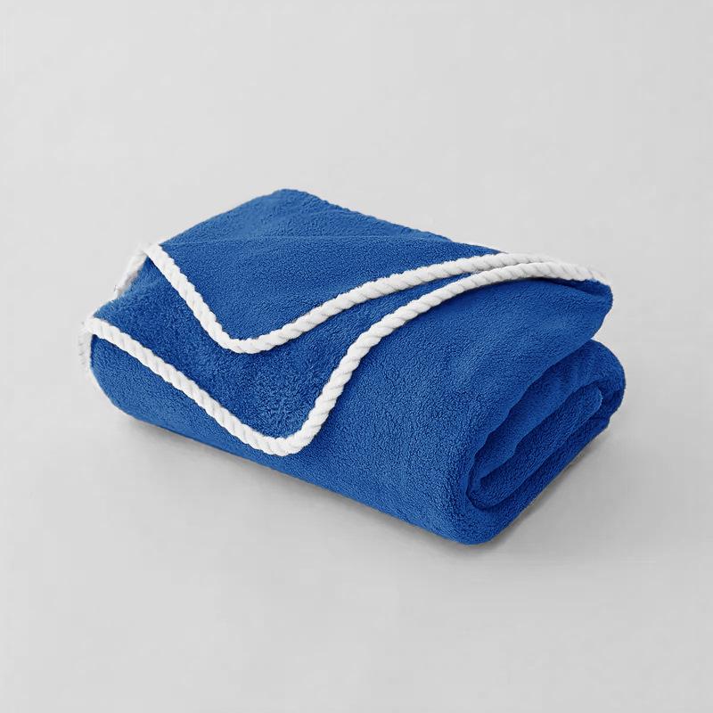 Extra Large Coral Fleece Bath Towel - Quick-Drying, Super Soft, Beach & Blanket Use, 90x180 Cm