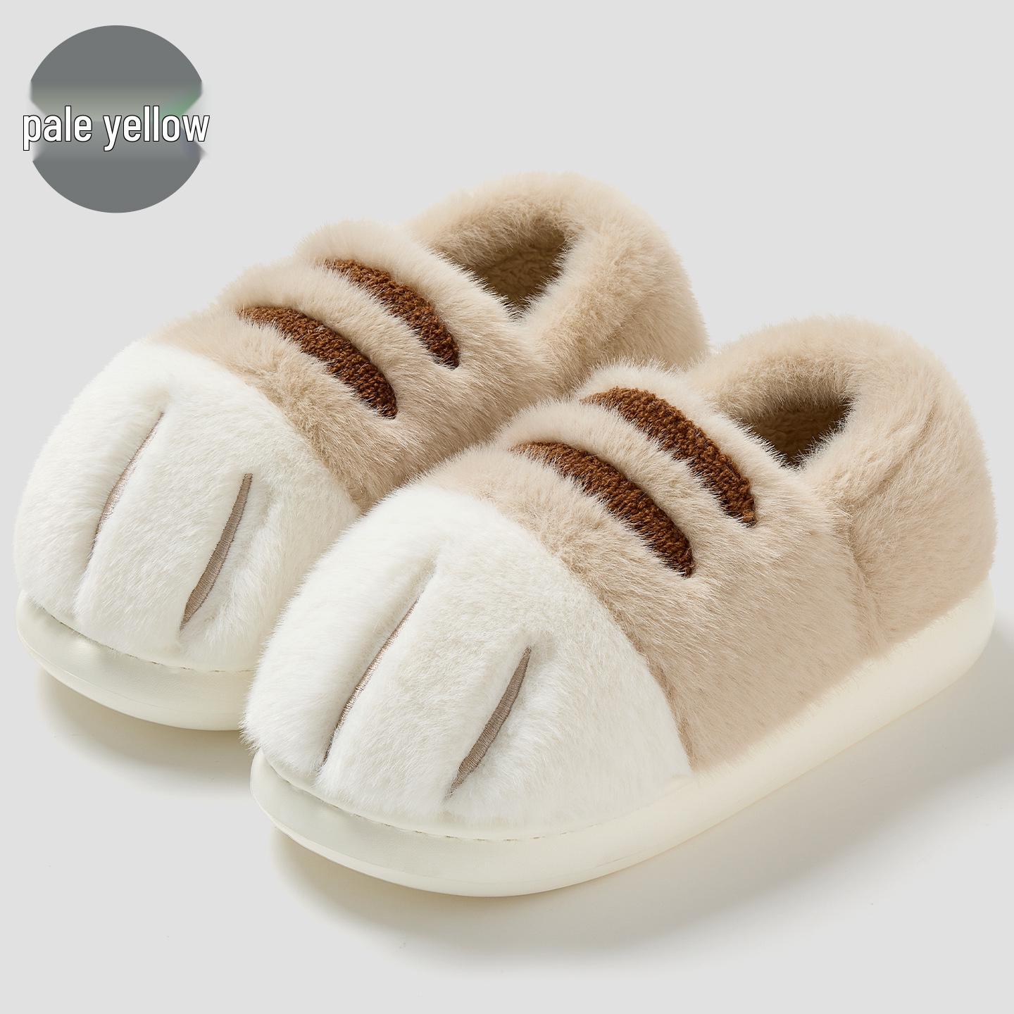 

Women s Cute Cat Paw Cotton Slippers - Winter Indoor Non-Slip Full Heel Fur Slippers for Parent and Child Size 38-39 for 37-38 (Insole 23cm) света кофе