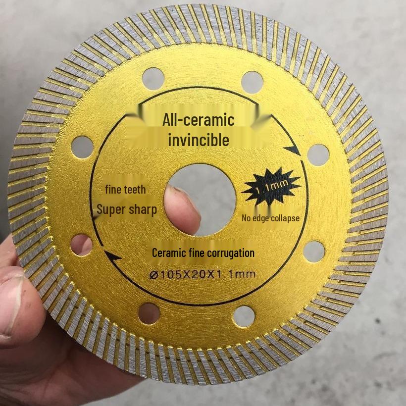 Corrugated Diamond Saw Blade for Ceramic, Microcrystalline Stone, Tile & Marble Cutting