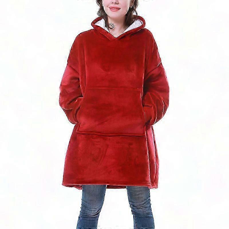 Warm Hooded Sweatshirt Blanket Pullover - Soft Winter Hoodie & Cozy Wearable Blanket