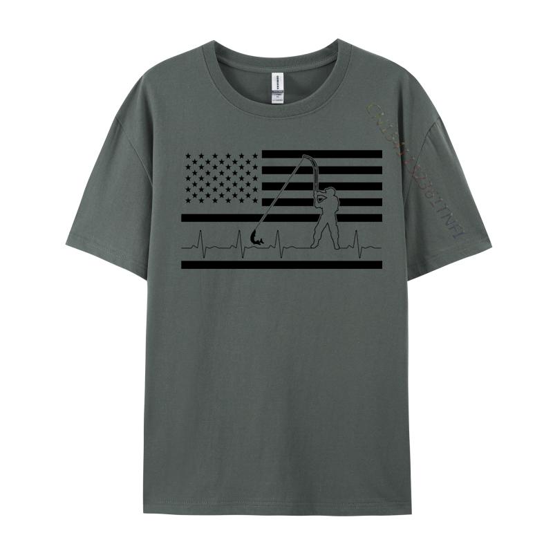 2024 Student Tees Heartbeat Flag Tshirt 100 Cotton Short Sleeve T Shirt O Neck Graphic Tee Shirt