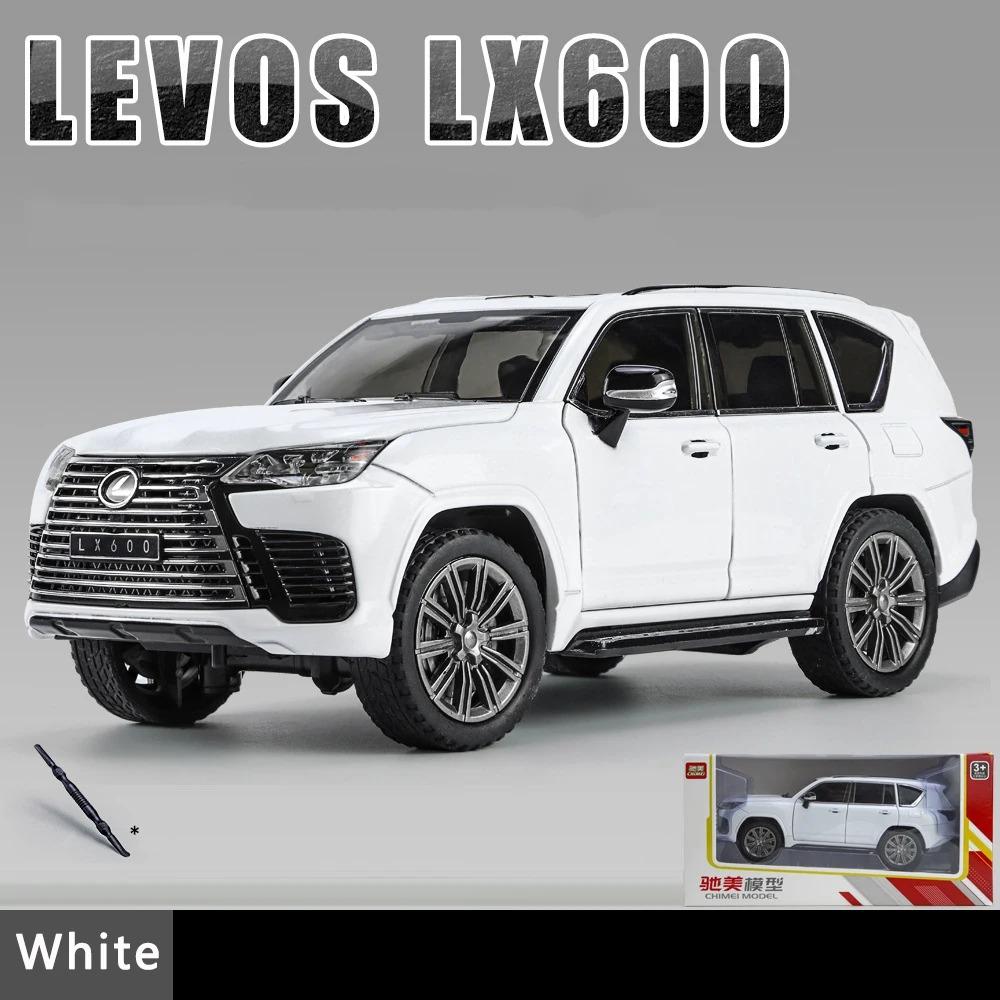 

1/24 имитация Lexus Lx600 модель легкосплавного автомобиля со звуком и светом игрушечный внедорожник для мальчиков коллекция украшения подарок белый