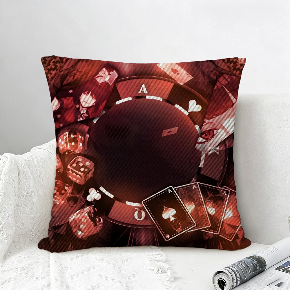 Casino Chances Casino Cushion Cover Natural Linen Pillowcase Set AllinOne Decor for Sofa Bedroom Chair