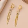 Tassel Earrings Exaggerated High-end Zircon Long Chain Earrings, European and American Cold Style Earrings, Stud Earrings.