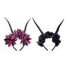 Halloween Devil Horns Headpiece With Comfortable Design Safe Costume Headband For Adults Cosplay Accessory
