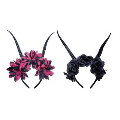 Halloween Devil Horns Headpiece With Comfortable Design Safe Costume Headband For Adults Cosplay Accessory