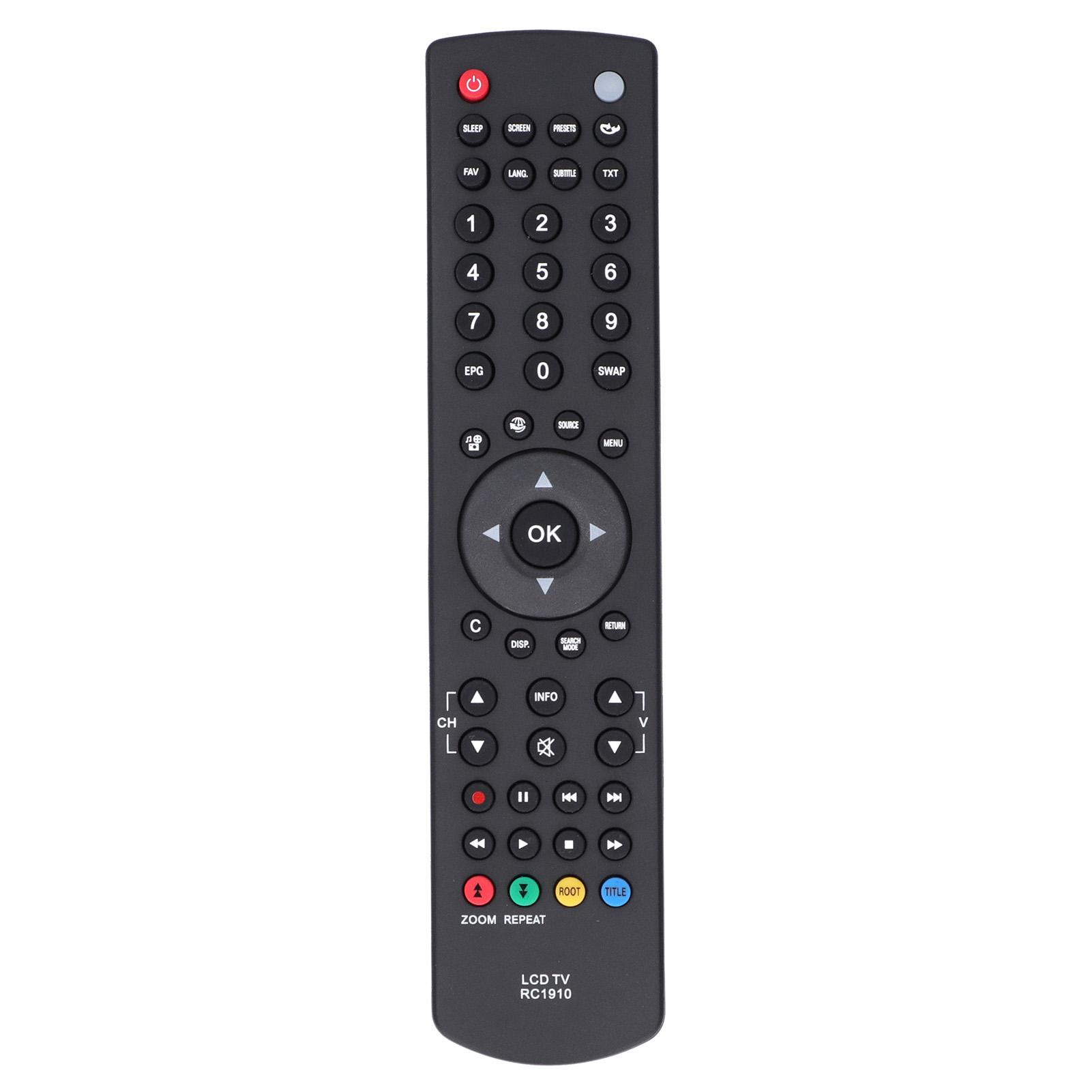 Remote Controller for Toshiba LCD TV Universal Replacement Supplies Rc1910 Black
