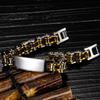 Motorrad Kettenarmband für Mann Schwarz Rot Edelstahl Fahrrad Schmuck 9,05 Zoll Rock and Roll Herrenarmbänder Großhandel