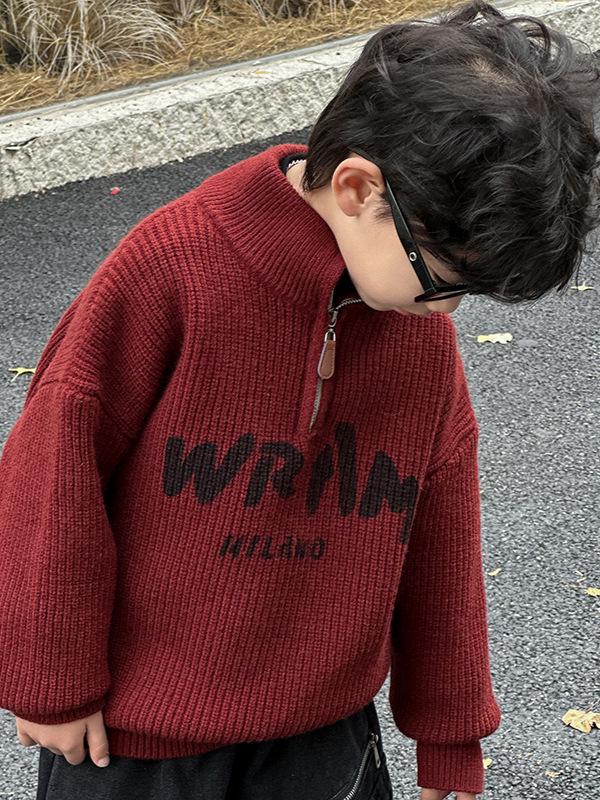 Jungen Strick-Cardigan im koreanischen Stil für den Winter – 2025 Mode für kleine und mittelgroße Kinder