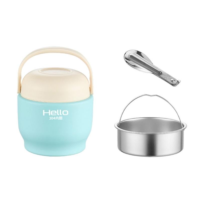 Double Layer Thermal Stainless Steel Meal Preparation Container Insulated Lunch Box with Separate Compartments