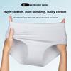 Plus Size Lady Spring Cotton 10A Antibacterial Extended Crotch Bare Breathable Waist Triangle Briefs
