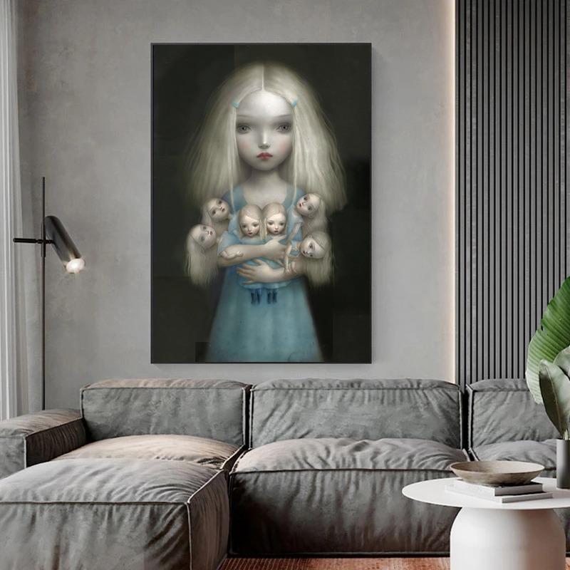 Dark World Creepy Cartoon Art By Mark Ryden Posters Canvas Painting Pop Wall Art Print Pictures for Living Room Wall Home Decor
