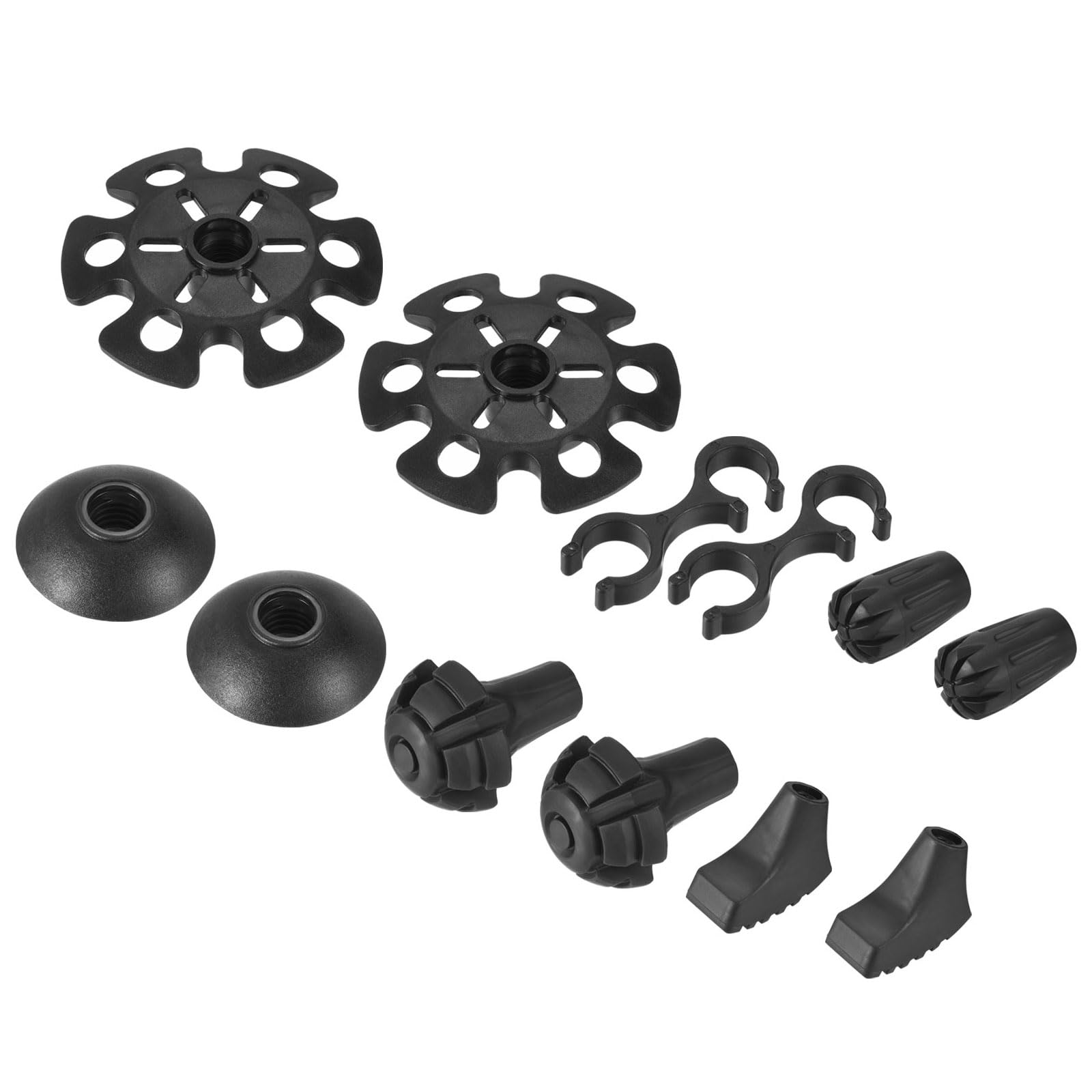 

M METERXITY Trekking Pole Tip Set Cane Hiking Stick Tip Replacement Walking Stick Protector Accessory - (Black)