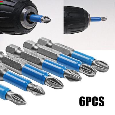 6x Non-slip Screwdriver Bit Set Electric Impact 50mm PH1/PH2/PH3/PZ1/PZ2/PZ3 UK
