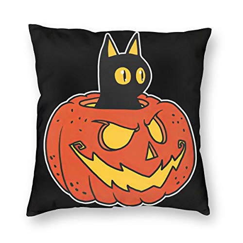 Домашний декор, чехол для подушки, подарочная наволочка, черная кошка, ведьма, луна, Хэллоуин, колдовство, квадратная наволочка с принтом 40x40cm