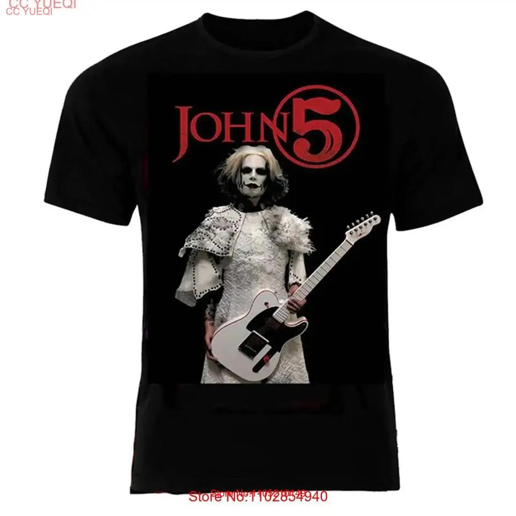 VTG John 5 with guitar T shirt Black All Sizes Fan JJ2052 vintage Washed Slightly Breathable graphic Soft Casual Versatile