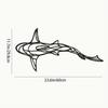 Minimalist Metal Shark Wall Art - Hollow Design