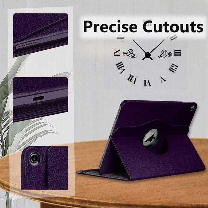 Coque de Protection - BOOLING - iPad 10,2" - Etui Rotatif 360° - Multi-Angle - Violet