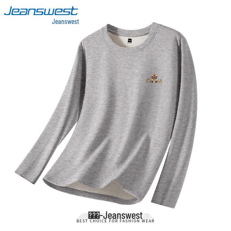 Jeanswest Men's Fleece-Lined Long Sleeve T-Shirt