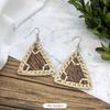 Vintage Mori Grass and Rattan Woven Handmade Earrings Bohemian Vacation Style Stud Earrings Female Ethnic Style Summer Ear Jewelry