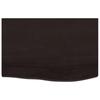 Vidaxl Półka, Ciemnobrązowa, 60X40X2 Cm, Wykończone Lite Drewno Dębowe