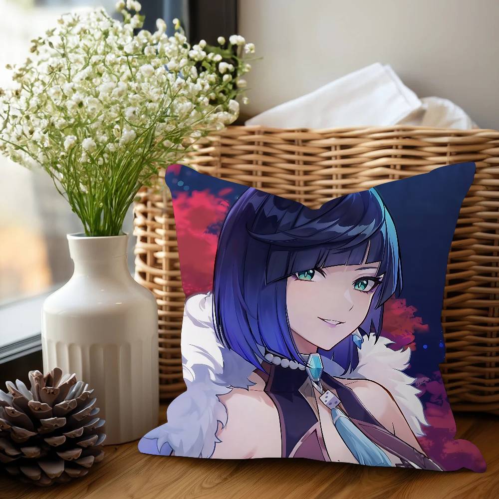 Y-Yelan Anime Game Pillow Anime Pillow Sofa Bed Head Pillow Cover Cushion Cover 45x45 Cm Fashion