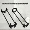 2pcs Universal Fit Basin Wrench Set Multifunctional Tool Sink Wrench Set  Kitchen Sink