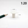 1 Piece 1/12 Dollhouse Mini Plush Sofa Chair Side Table Furniture Model For Doll House Decor Simulation Single Person Sofa