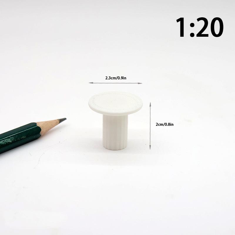 1 Piece 1/12 Dollhouse Mini Plush Sofa Chair Side Table Furniture Model For Doll House Decor Simulation Single Person Sofa