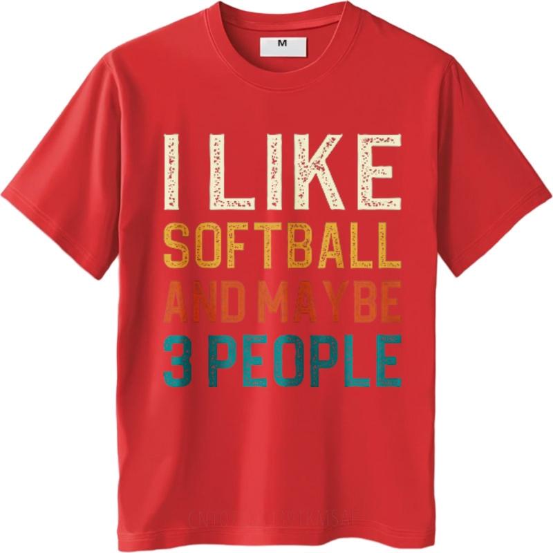 

Short Sleeve Shirt Comfortable For him short sleeve tshirt Oversized I Like Softball And Maybe 3 People Trendy For him Top tees S