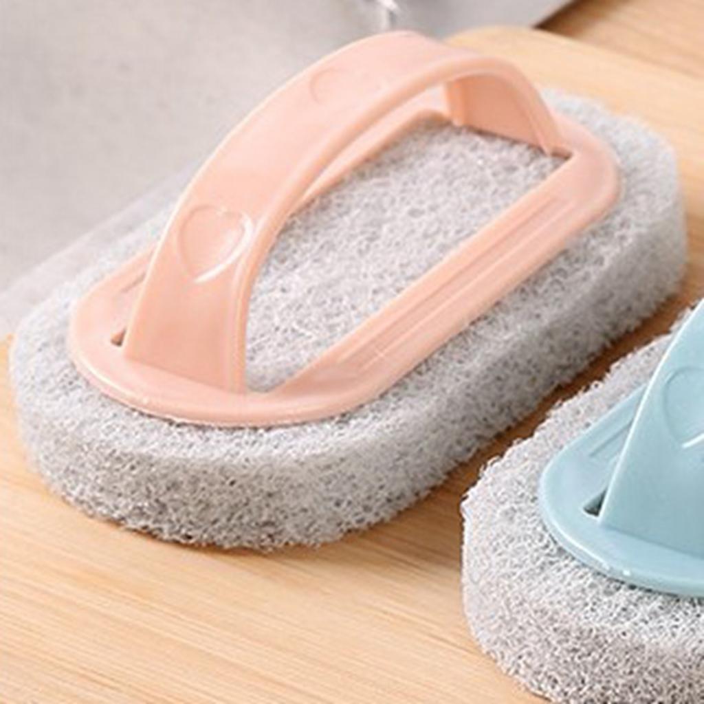 Kitchen Sponge Bathtub Pool Scrub Brush with Handle Convenient Handled Bath Scrubber for Kitchen