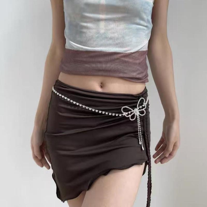 Bohemian Style Turquoise Decorated Women'S Waist Chain Body Chain Jewelry  Accessory