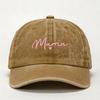 Adjustable Mama Heart Caps Washed Cotton Baseball Cap Fashion Sport Visors Cap  Gifts