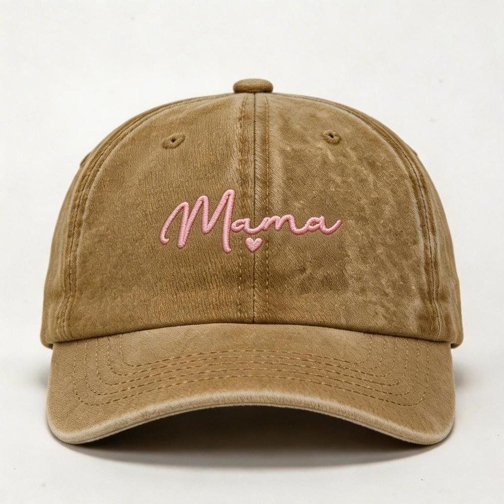 Adjustable Mama Heart Caps Washed Cotton Baseball Cap Fashion Sport Visors Cap Gifts