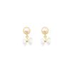 French retro pearl bow earrings women's versatile niche temperament super fairy stud earrings silver needle earrings