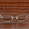 Clara Vida Titanlegierung Randlos Silber Herren Damen Rechteckig 10g Lesebrille Randlos +1 +1,5 +2 +2,5 +3 +3,5 +4