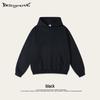 2025 Autumn Men's Basic Heavyweight Terry Cloth Hoodie - Trendy American Brand, Solid Colors, Unisex Design.