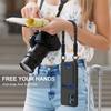For Motorola Moto G05 4G/E15 4G Liquid Silicone Case Phone Back Cover with Card Holder and Short Strap
