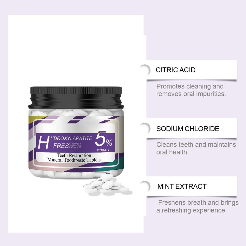 Oral Mint Toothpaste Tablet Portable Mouthwash Cleaner Mouthguard Tablet Remove Stains And Freshen Breath Toothpaste